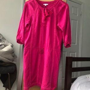 Hot print embroidered rayon dress